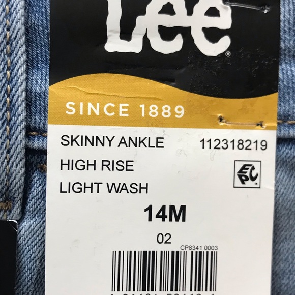 Lee Jeans 14M Slim Fit Skinny Ankle NWT - Picture 4 of 5